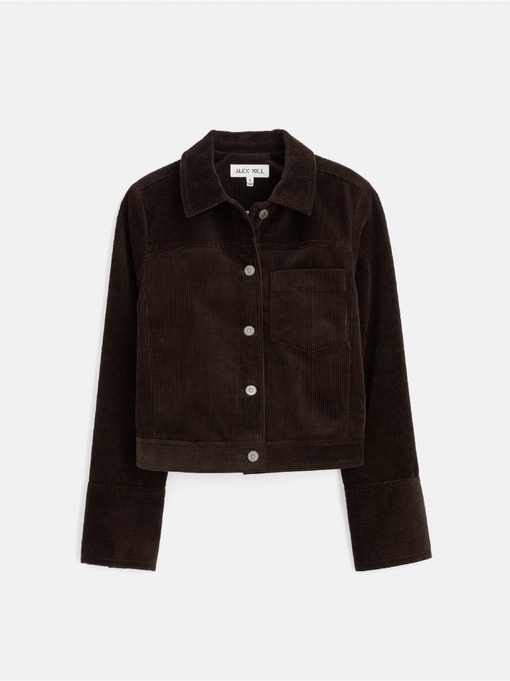 Alex Mill Women's Dark Brown Corduroy Jean Jacket
